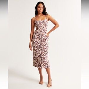 Abercrombie and Fitch Scoopneck Slip Midi Dress